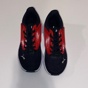 Puma Black Sneakers with Red Highlights